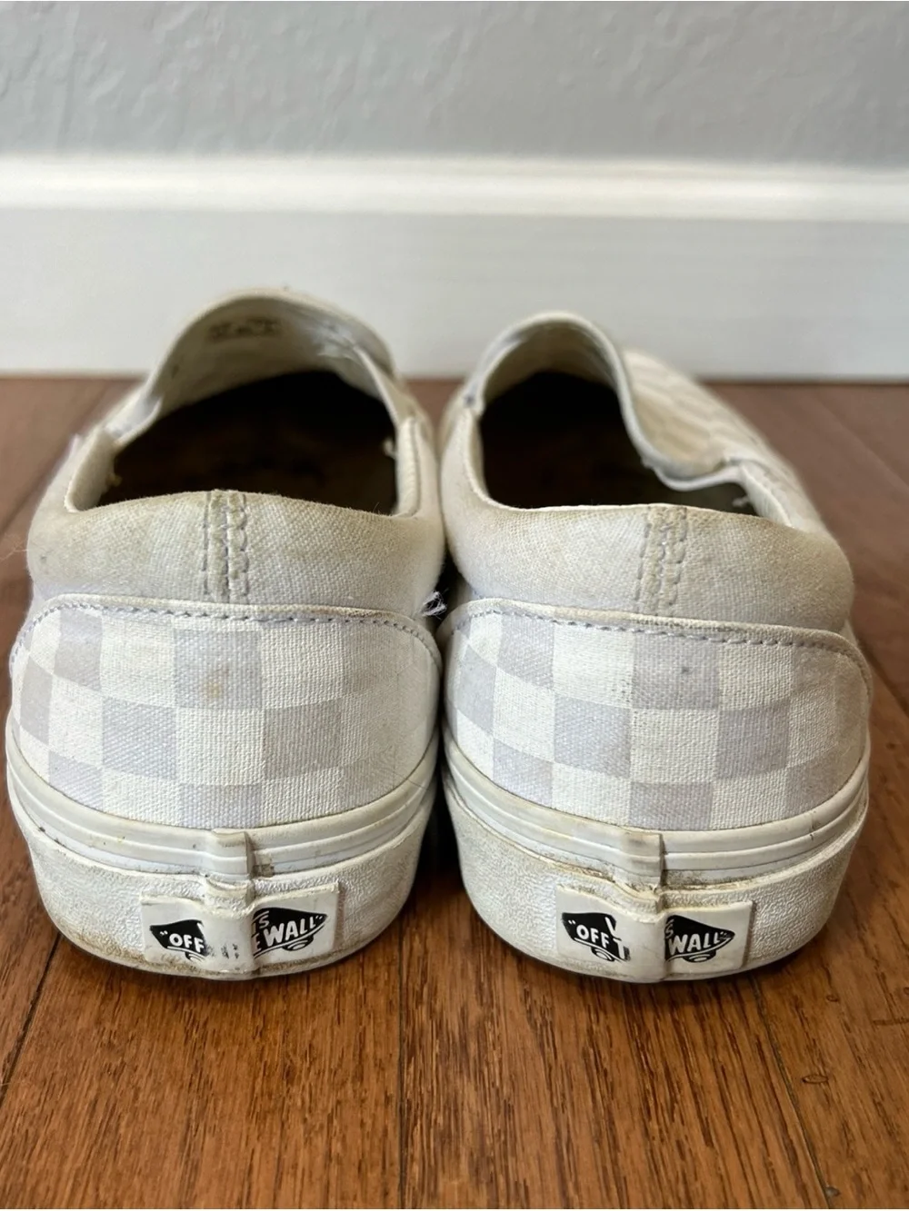 Vans Sneakers Low Slip On Skate Shoes Checkerboard Women’s Size 9 White